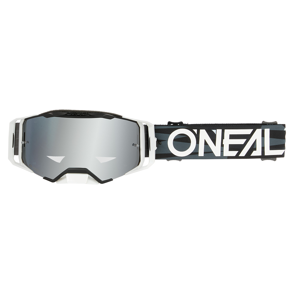 O'NEAL B-33 ICTUS Maske Schwarz/Weiß Silver Mirror Screen