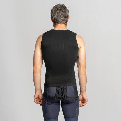 Ärmelloses Funktionsunterhemd GRIPGRAB PACR SPRING AUTUMN SEAMLESS Schwarz