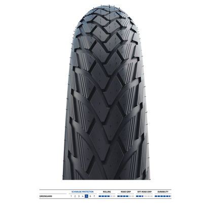 Pneu SCHWALBE GREEN MARATHON 27.5x2.15  ADDIX ECO GreenGuard Tubetype Rigide