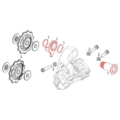 Schraube zur Befestigung des hinteren Schaltwerks SRAM X7 Typ 2 (10-fach) #11.7515.052.000