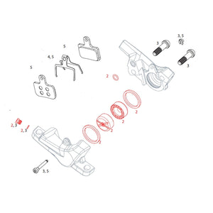 Kolben- und Dichtungskit für Bremssattel SRAM LEVEL #11.5018.020.003
