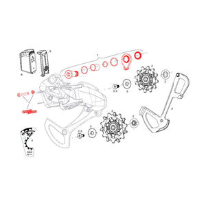 Kit Vis de Fixation et de Réglage pour Dérailleur Arrière SRAM XX1 Eagle AXS #11.7518.092.000