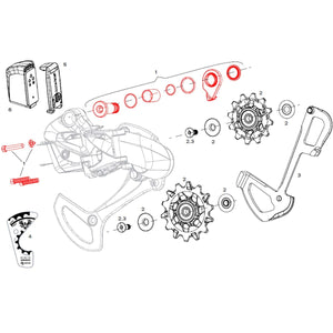 Befestigungs- und Einstellschrauben-Kit für Hinteres Schaltwerk SRAM X01 Eagle AXS #11.7518.092.001