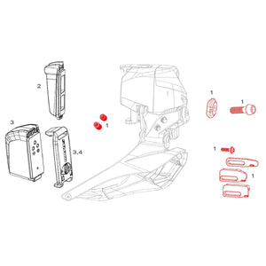 Ersatzteilkit für SRAM RED ETAP AXS Umwerfer #11.7618.007.000