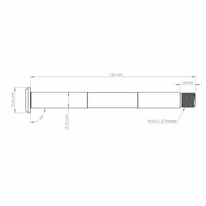 BURGTEC Vorderradachse für FOX Gabel 15x110 mm Boost Vorne 2021 Violett