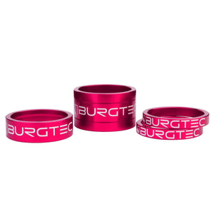 Steuersatz-Distanzring-Set BURGTEC 1"1/8 Rosa