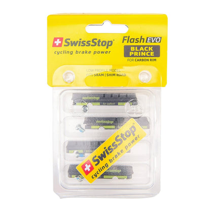 Kit 4 Patins SWISS STOP FLASH EVO Noir Carbone