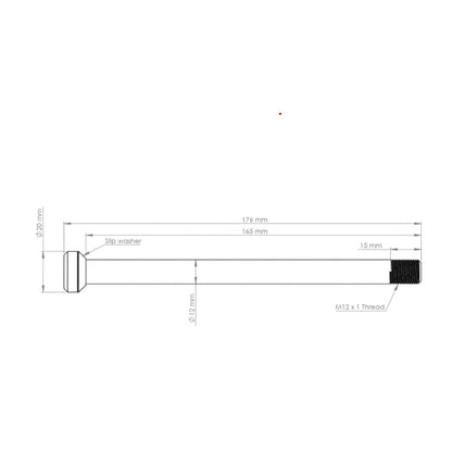Hinterradachse BURGTEC 175,5 mm für Specialized Rahmen Blau