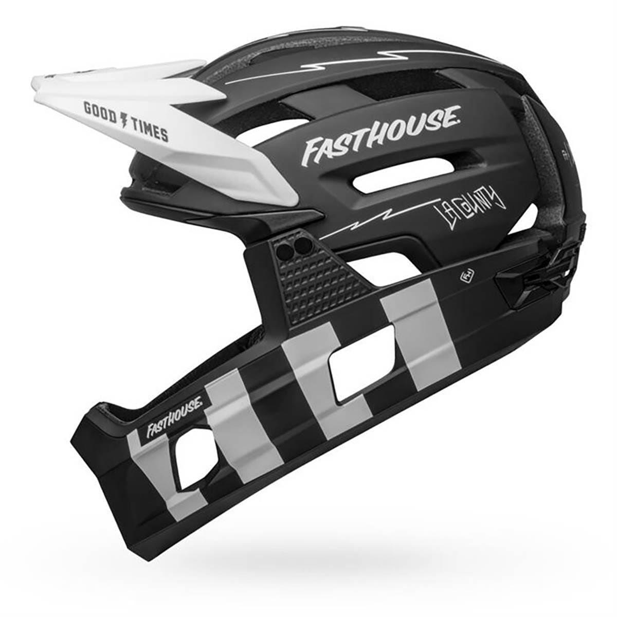 MTB-Helm BELL SUPER AIR R MIPS FAST HOUSE Schwarz/Weiß