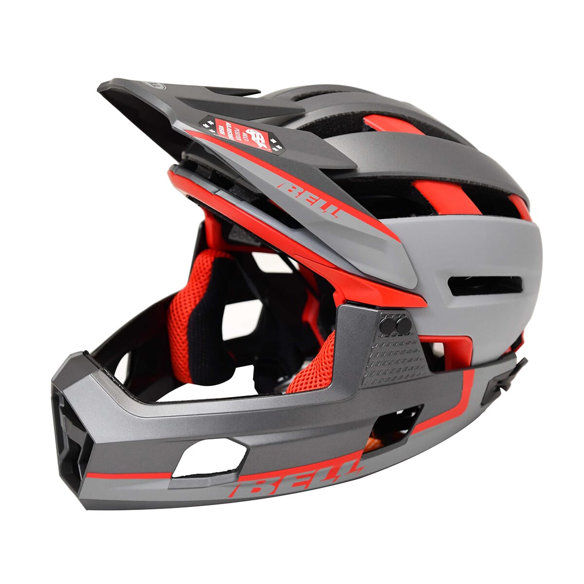 MTB-Helm BELL SUPER AIR R MIPS Grau/Rot