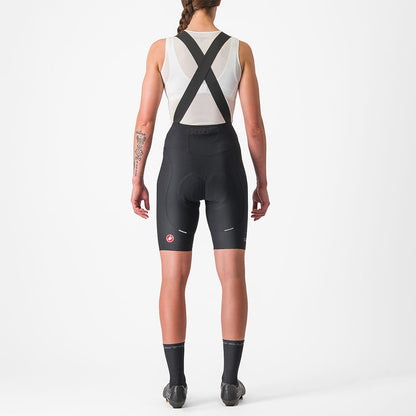 Damen-Kurz-Trägerhose ESPRESSO DT Schwarz