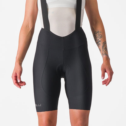 Damen-Kurz-Trägerhose ESPRESSO DT Schwarz