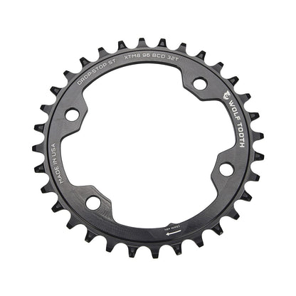 Kettenblatt WOLF TOOTH 96 BCD 12-fach Shimano 4 Loch 96mm Schwarz
