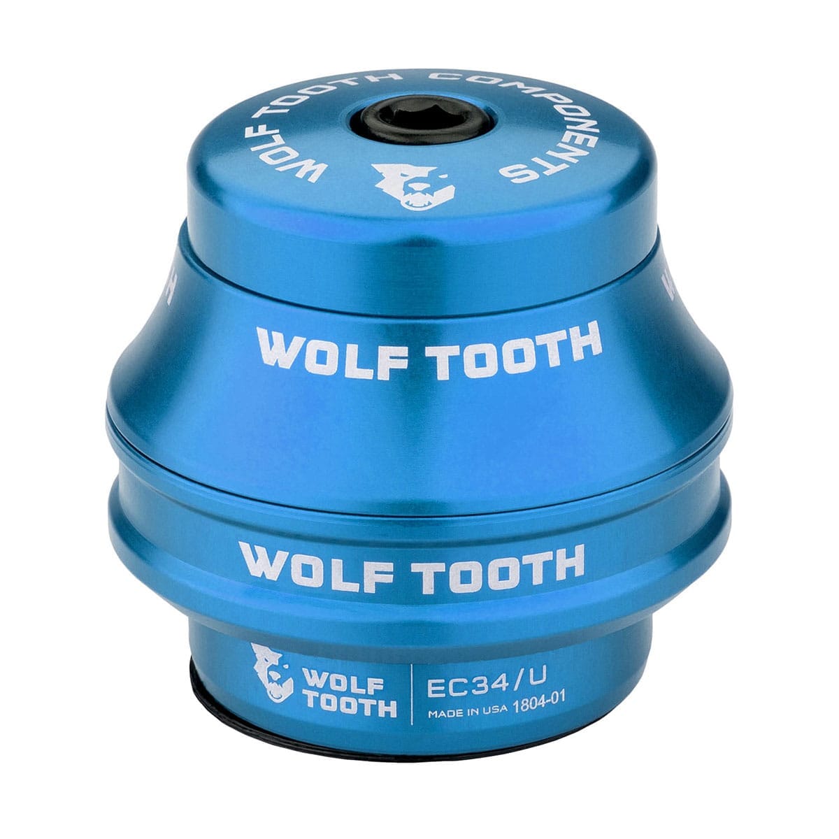 WOLF TOOTH PREMIUM 1"1/8 EC34 Stack 16 mm Blau Hohe Pfanne für Externen Steuersatz WOLF TOOTH PREMIUM 1"1/8 EC34 Stack 16 mm Blau