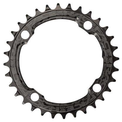 Einfachkettenblatt RACE FACE NARROW WIDE 9/10/11/12V 4 Loch 104 mm Schwarz
