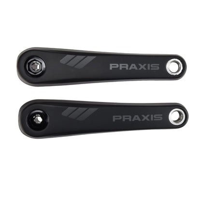 Carbon-Kurbeln für Elektro-MTB PRAXIS Motor Yamaha/Bosch Schwarz