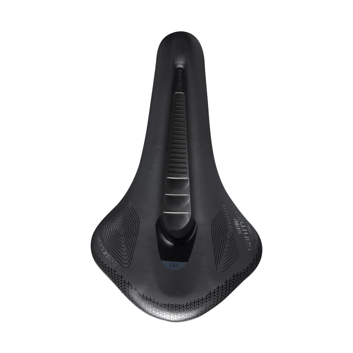 SAN MARCO SHORTFIT 2.0 SHIELD SUPERCOMFORT OPEN-FIT RACING L3 Sattel, 155 mm breit, Xsilite-Stahlgestell, Schwarz