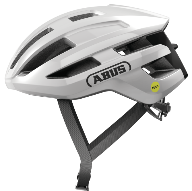 Helm Straße ABUS POWERDOME MIPS Brillant Weiß