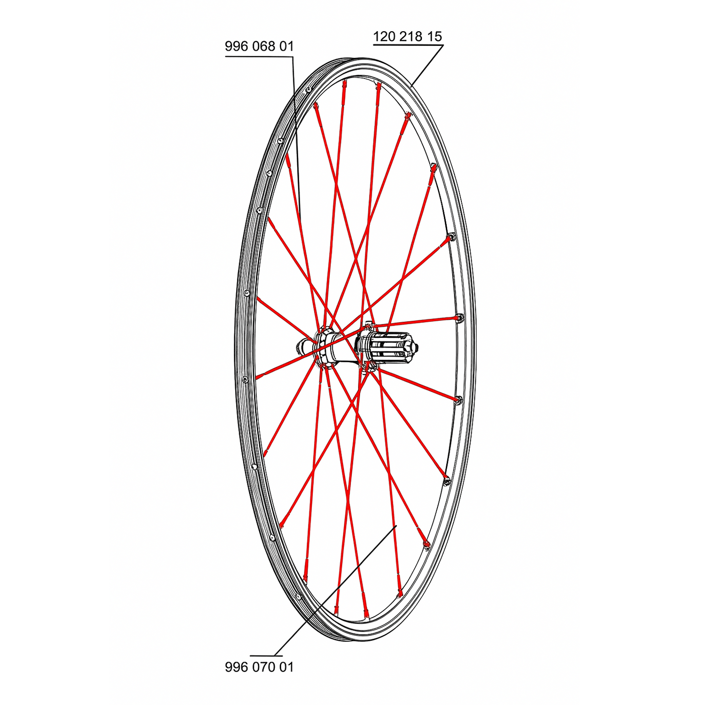 SET 10 AR SPEICHEN MAVIC CROSSRIDE UB 08 SCHWARZ 276MM