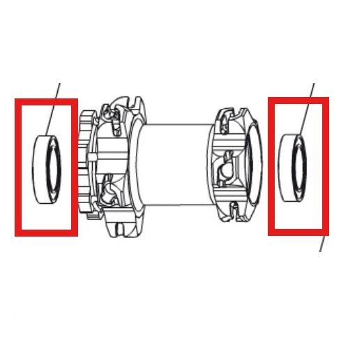 Kit 2 Roulements Moyeu Avant MAVIC Centerlock Axe 9/15mm 20x32x7mm (6804) + 25x37x7mm (6805)