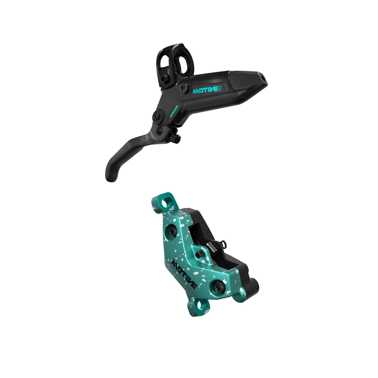 Paar SRAM MOTIVE ULTIMATE EXPERT KIT Bremsen - Limitierte Auflage Teal Splatter
