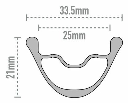 Roue Avant ENVE AG25 Tubeless Ready (Center Lock)