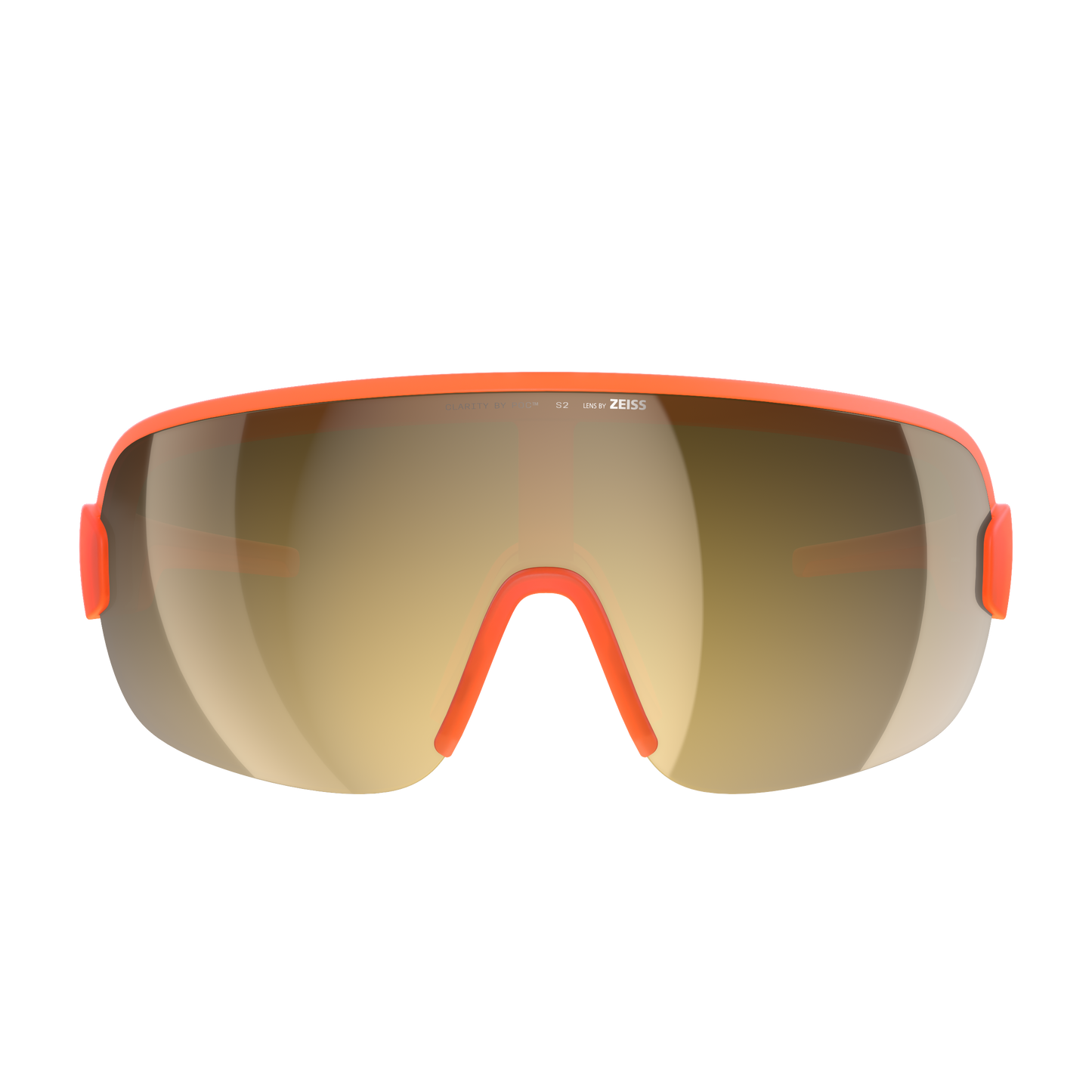 Lunettes POC AIM Orange Fluo Translucide Verre Clarity Road Partly Sunny Gold