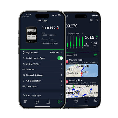 Compteur GPS BRYTON RIDER 460 E — application Bryton Active et analyse des sorties