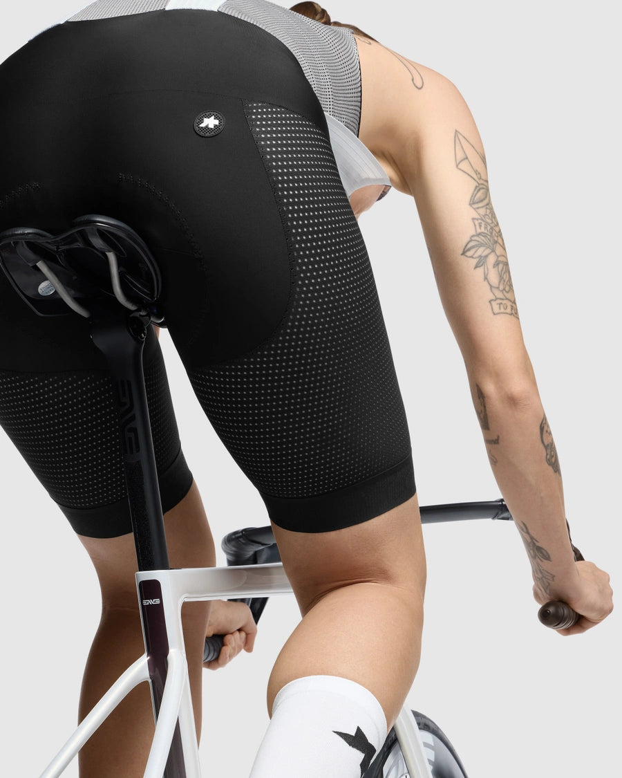 Kurze Trägerhose ASSOS MILLE GT INDOOR S11 Damen Schwarz