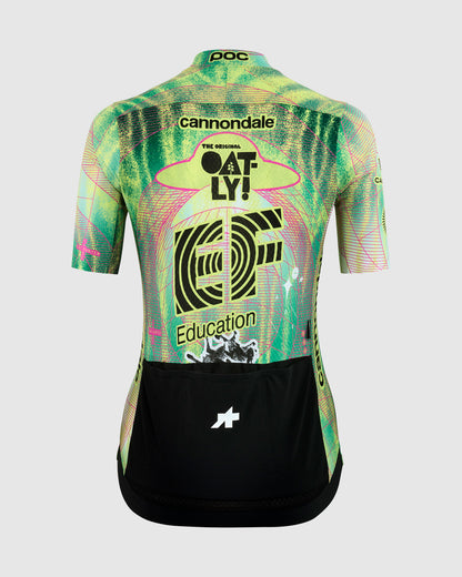 Trikot ASSOS UMA GT S11 EVO EDUCATION FIRST Kurzarm Damen Grün/Gelb