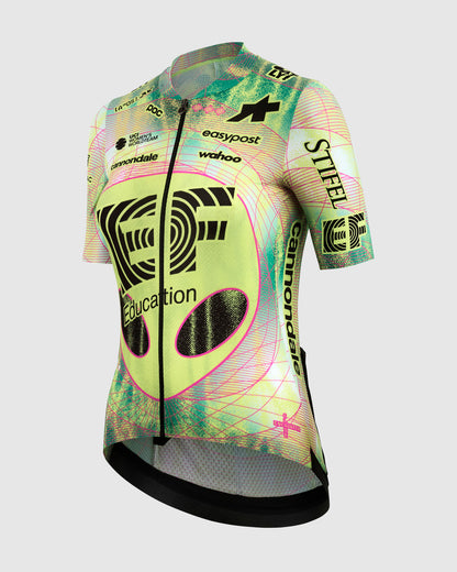 Trikot ASSOS UMA GT S11 EVO EDUCATION FIRST Kurzarm Damen Grün/Gelb