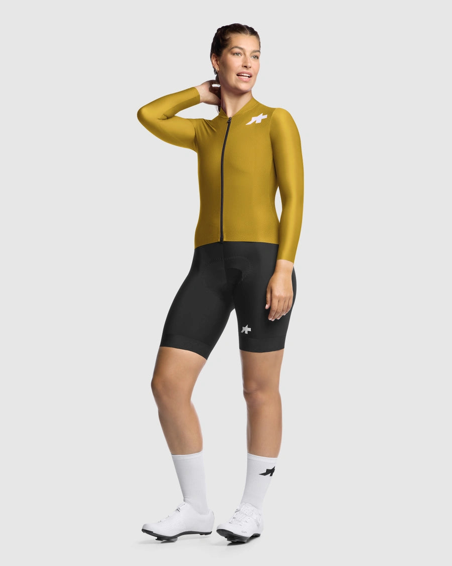 Maillot ASSOS UMA GT S11 EVO Manches Longues Femme Godlen Yellow