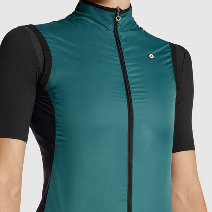 Ärmelloses Gilet ASSOS UMA GT Wind C2 Damen Foundation Green