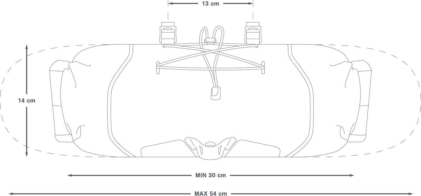 APIDURA BACKCOUNTRY HANDLERBAR PACK 11 L Lenkertasche Schwarz Grau