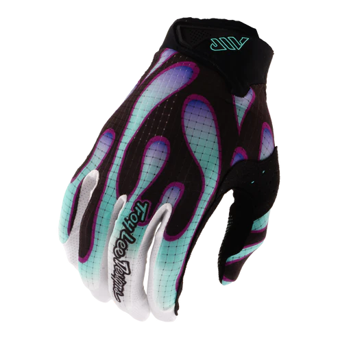 Handschuhe TROY LEE DESIGNS AIR OVERSPRAY Schwarz / Real Teal