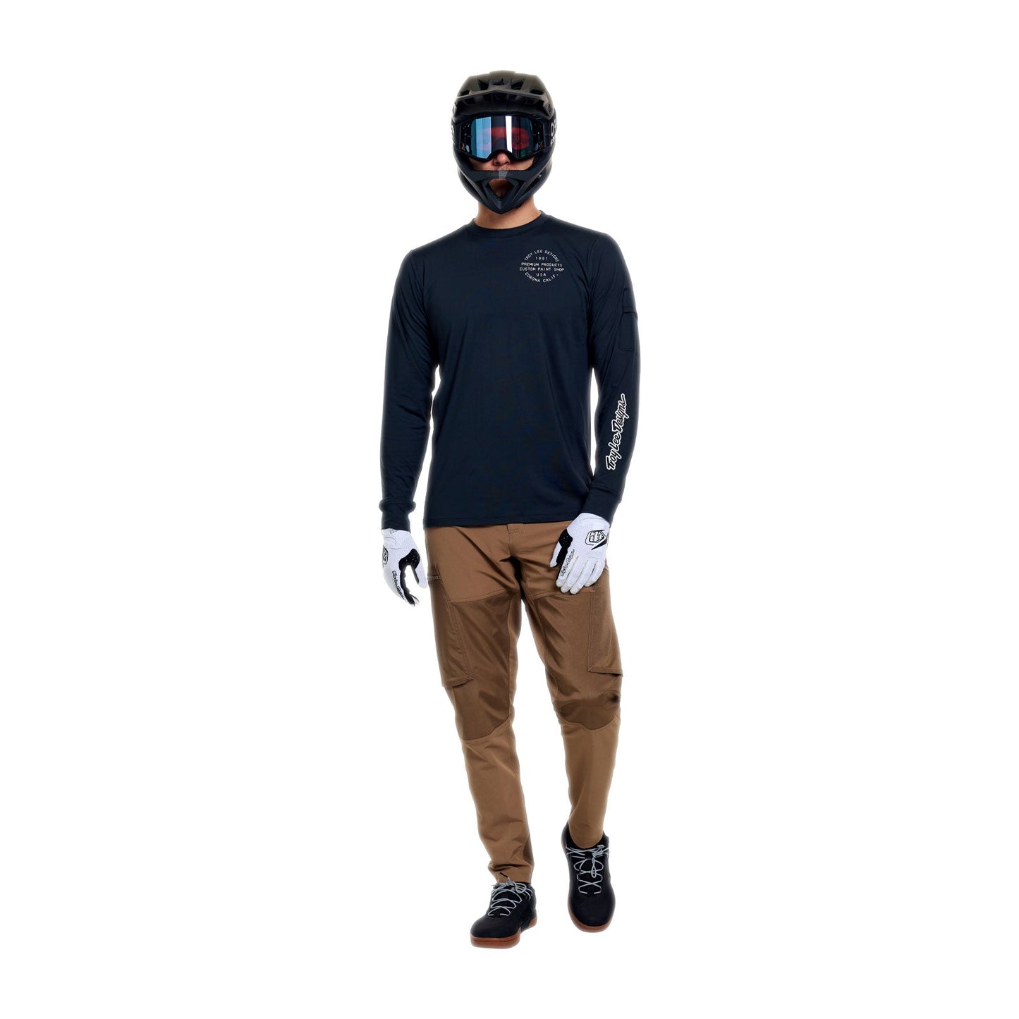 TROY LEE DESIGNS RUCKUS RIDE PRESSED Langarmtrikot Carbon