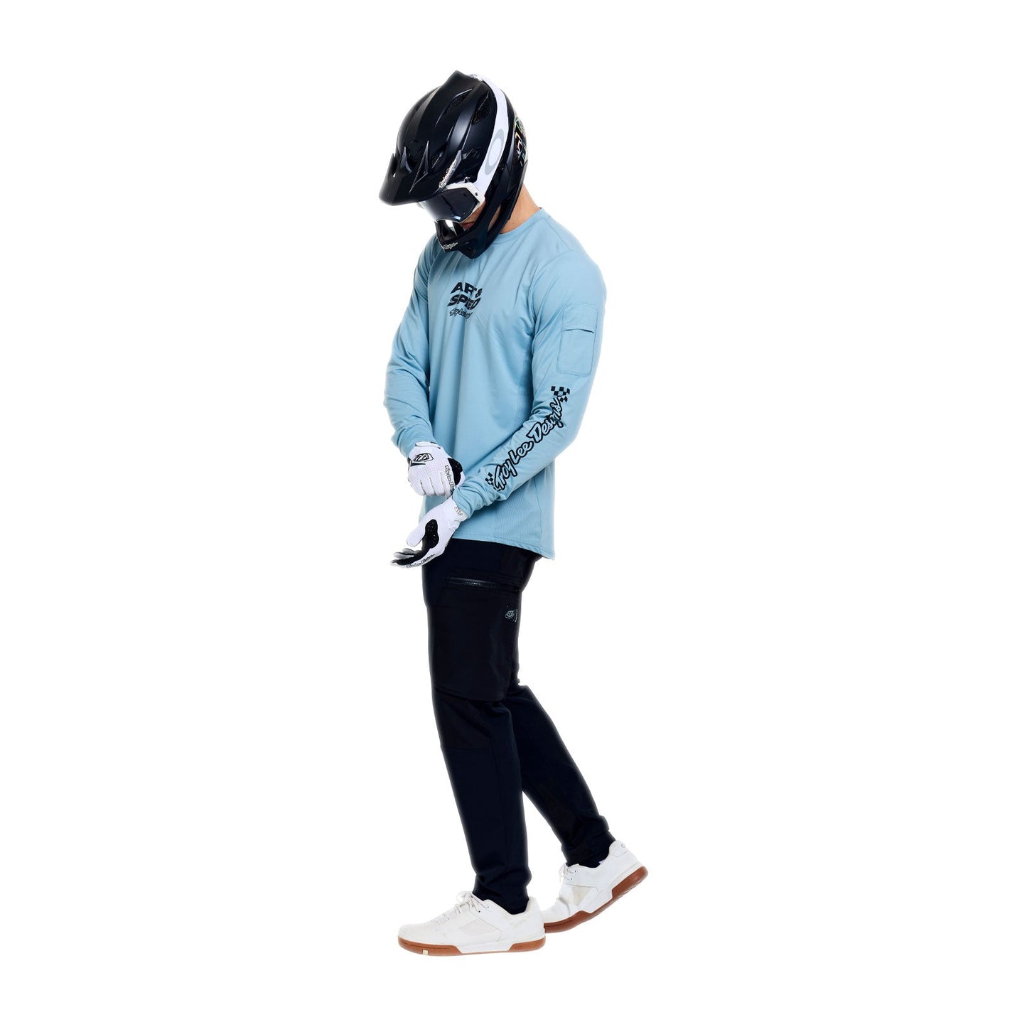 TROY LEE DESIGNS RUCKUS RIDE WAVES Langarmtrikot Blau
