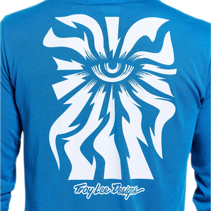 Maillot TROY LEE DESIGNS SKYLINE RIDE ONE EYE AERO Manches Longues Bleu