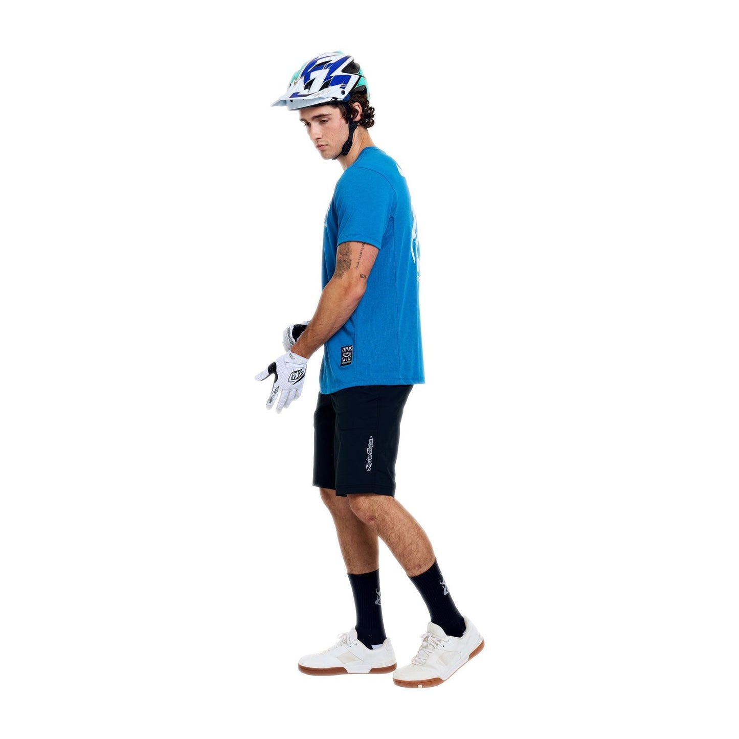 Maillot TROY LEE DESIGNS SKYLINE RIDE ONE EYE AERO Manches Courtes Bleu