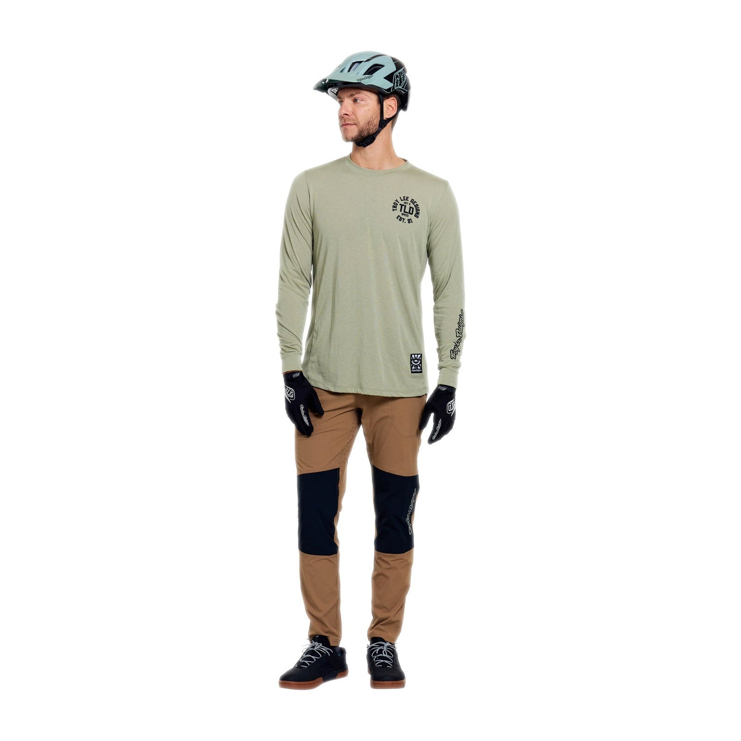 TROY LEE DESIGNS SKYLINE RIDE STAMPS Trikot Langarm Sage