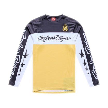 Maillot TROY LEE DESIGNS SPRINT PRO YO MOTO Manches Longues Noir/Jaune