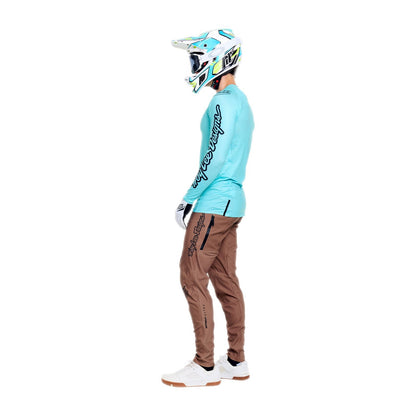 Maillot TROY LEE DESIGNS SPRINT ULTRA MONO Manches Longues Turquoise