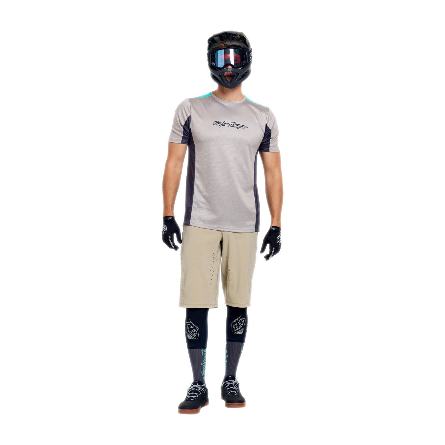 Maillot TROY LEE DESIGNS STAGE SIGNATURE Manches Courtes Gris/Bleu