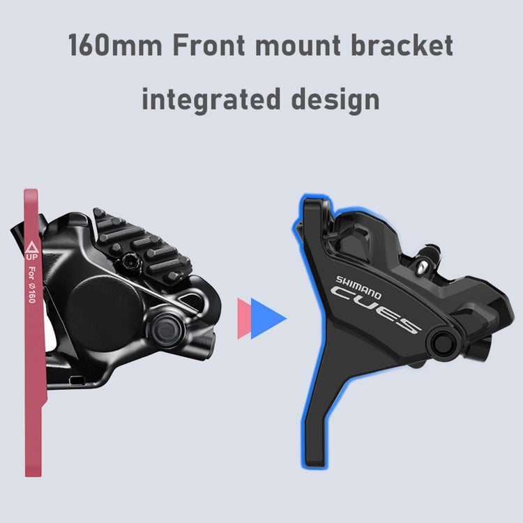 Bremshebel links und Bremssattel vorne SHIMANO CUES U6030 Mono Flatmount Ohne Scheibe