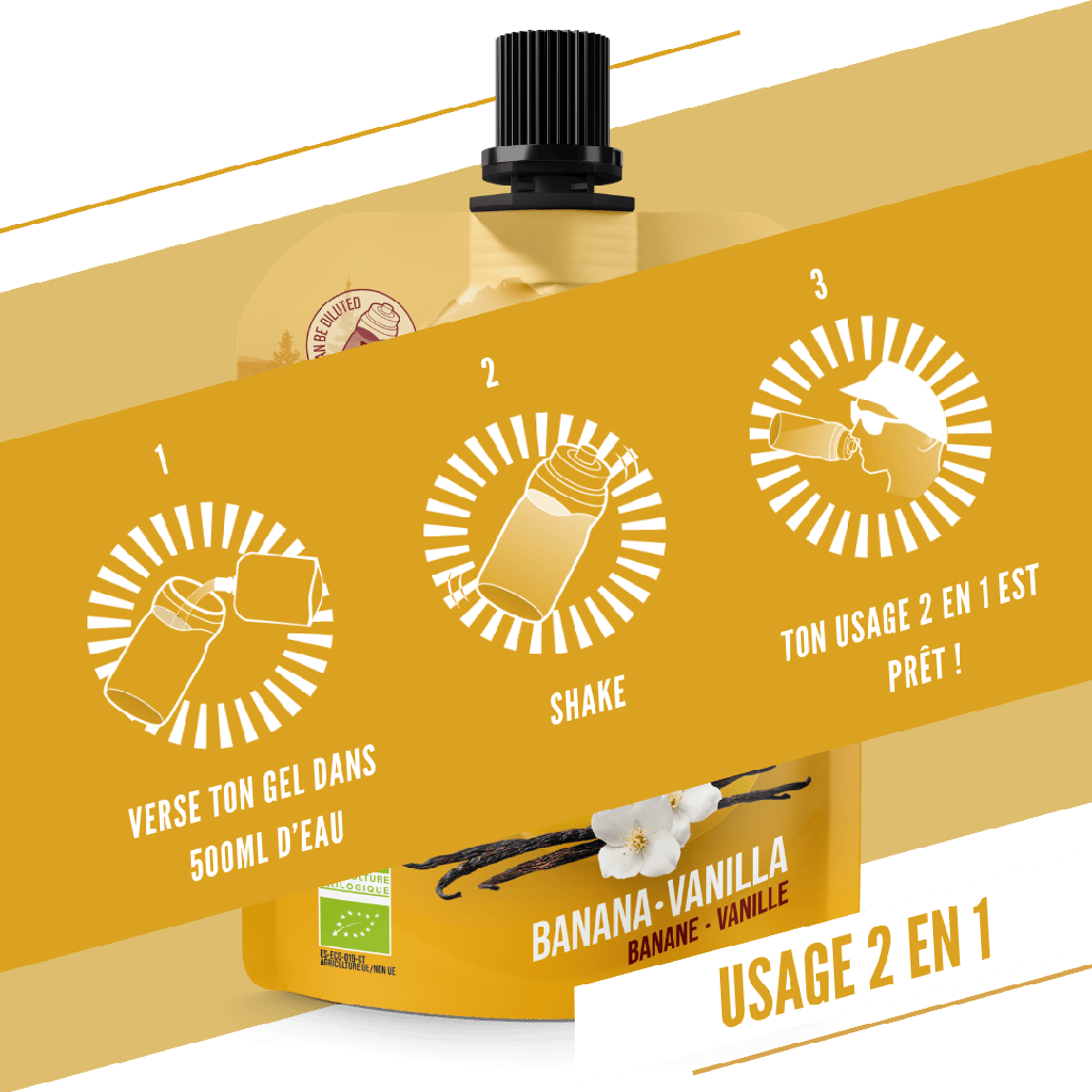 Gel Énergétique BAOUW BIO Banane-Vanille (85g)