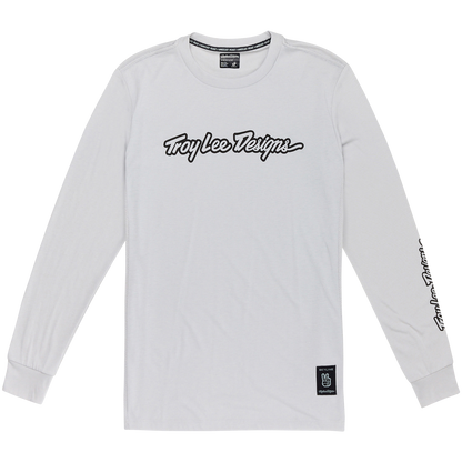 Trikot TROY LEE DESIGNS SKYLINE RIDE TEE SIGNATURE Langarm Grau