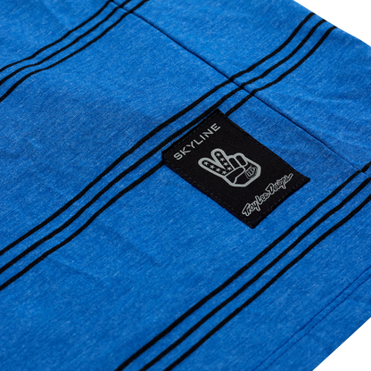 Maillot TROY LEE DESIGNS SKYLINE RIDE TEE WASH OUT Manches Courtes Bleu