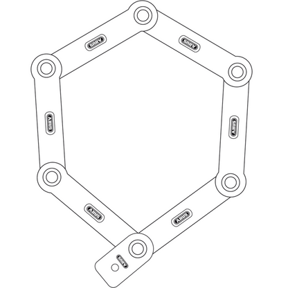 Faltschloss ABUS BORDO UGRIP 5700K + SH-Halterung