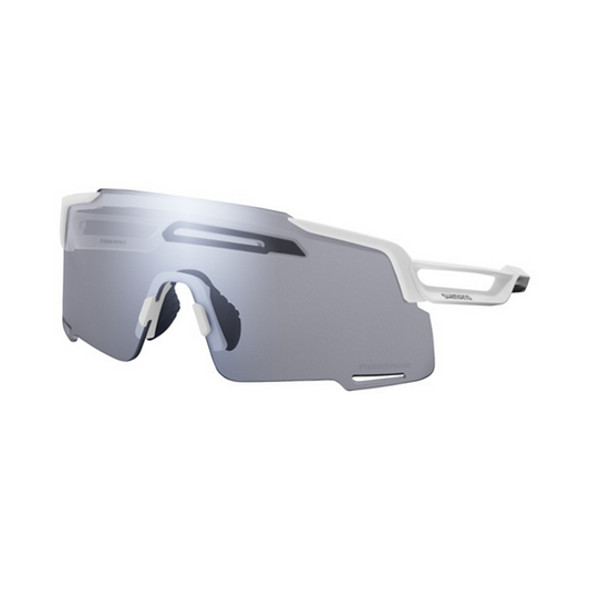 SHIMANO EQUINOX 4 CE-EQNX5 Brille Weiß Matt Photochromatisches Glas Grau