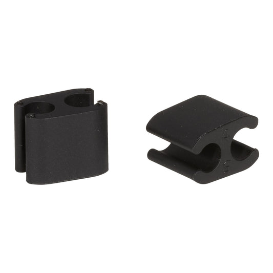 10er-Set ELVEDES Kabel Clips Duo Black 5mm/5mm Kunststoff